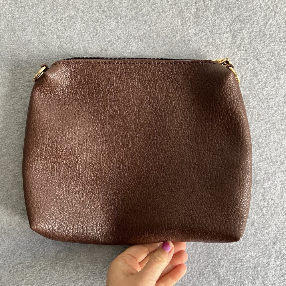 Montana West Leather Crossbody Bag Brown NO STRAP Great Condition